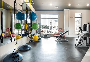 Expansive fitness center